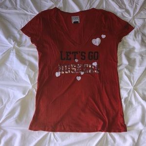 Husker V Neck Tee